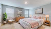 Owner Suite Located Upstairs- Virtually Staged