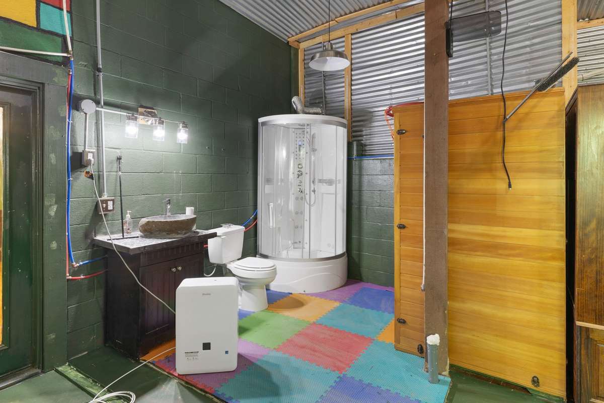 Pool / exercise room - with sauna, swim spa, and steam shower