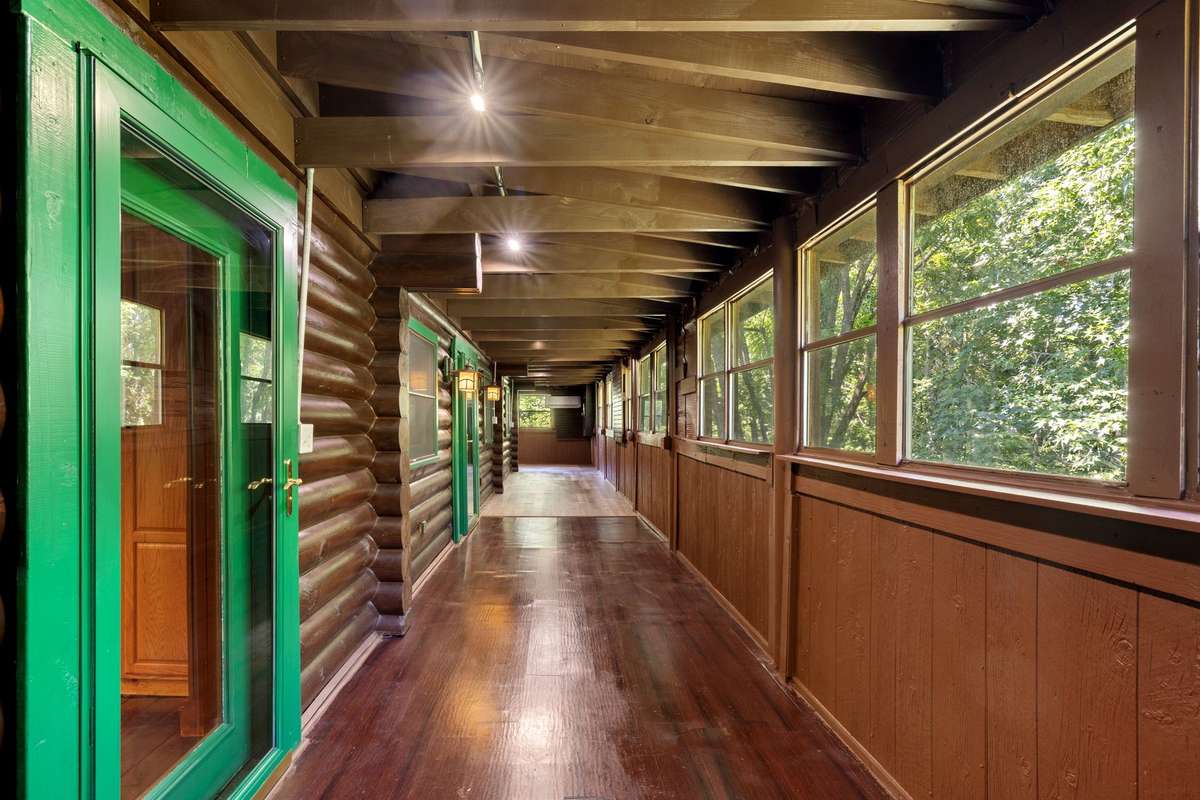 Covered porch- Space is heated / cooled and controlled by separate mini-split unit