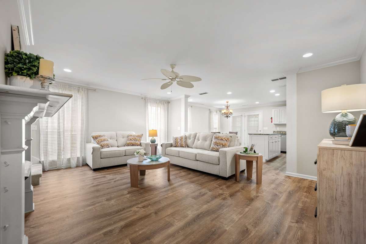 Very open floor plan gives a spacious welcoming feel.  New luxury vinyl plank installed in the last three years throughout all of the living space downstairs.