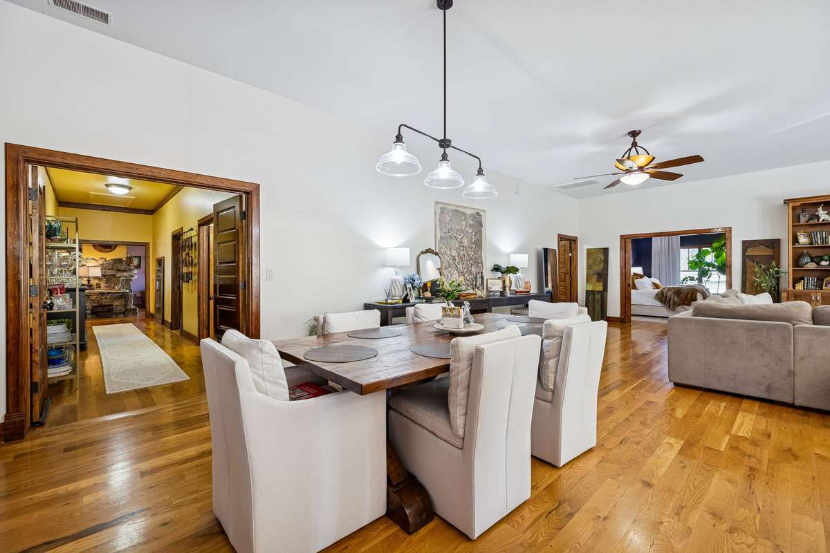 The Dining area can accommodate a table most any size!