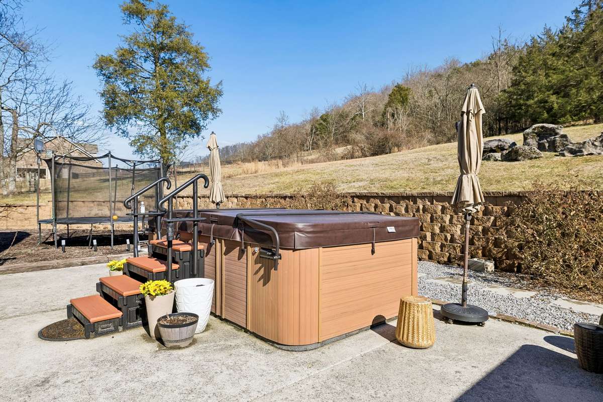 The swim spa which will remain and is an awesome addition to this home!