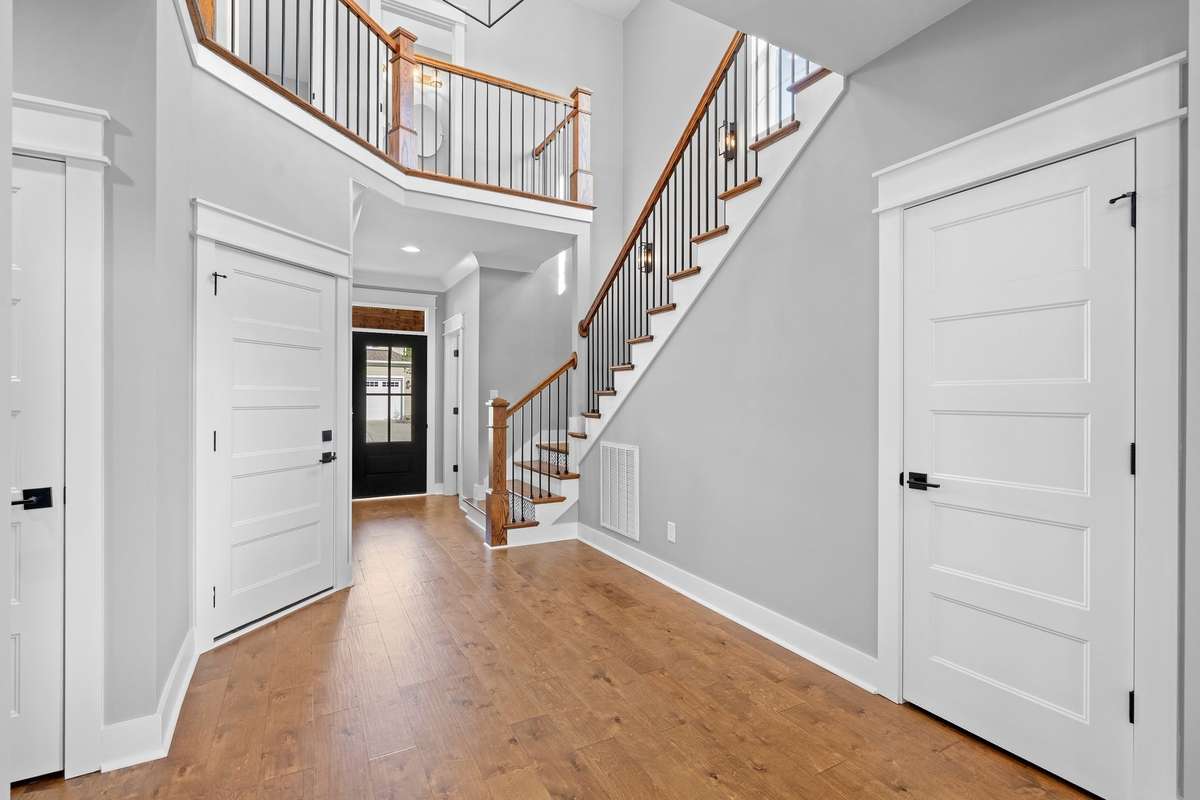 Light-filled entry with expansive sightlines and open-concept design throughout.