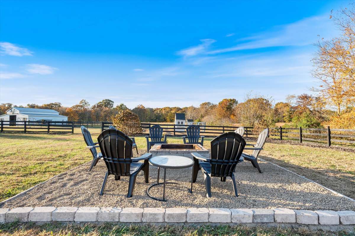 Back yard firepit area