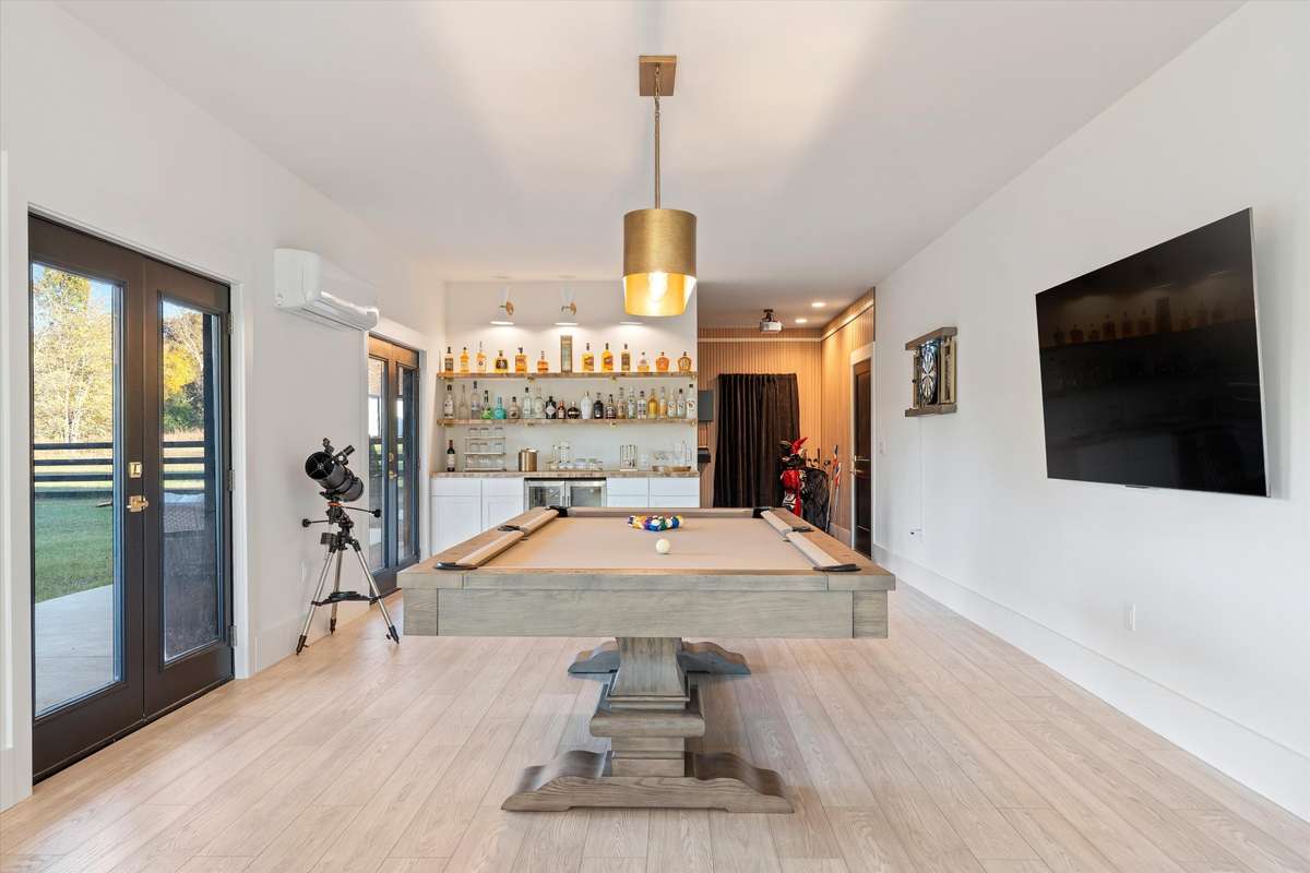 Downstairs rec room