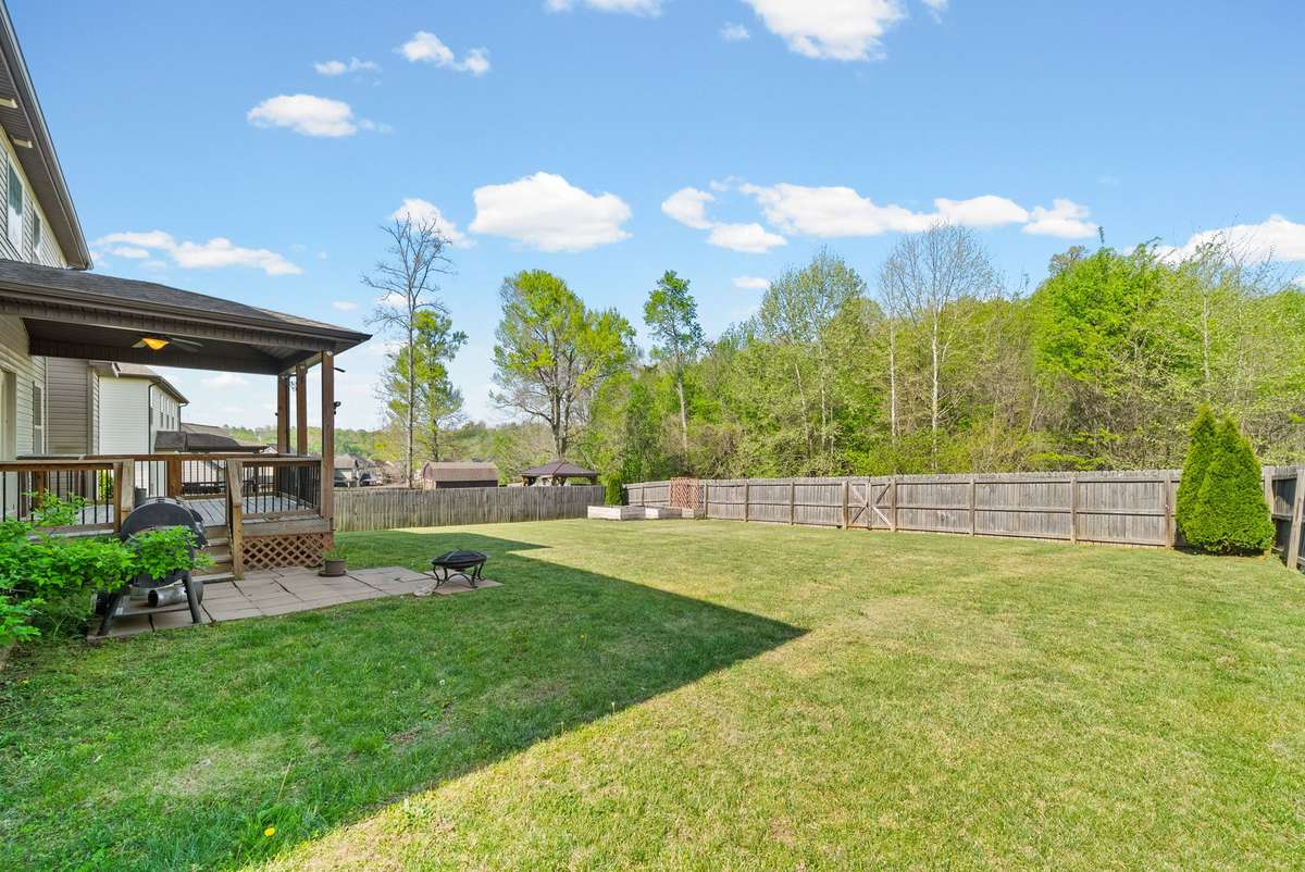 Large fenced in backyard!