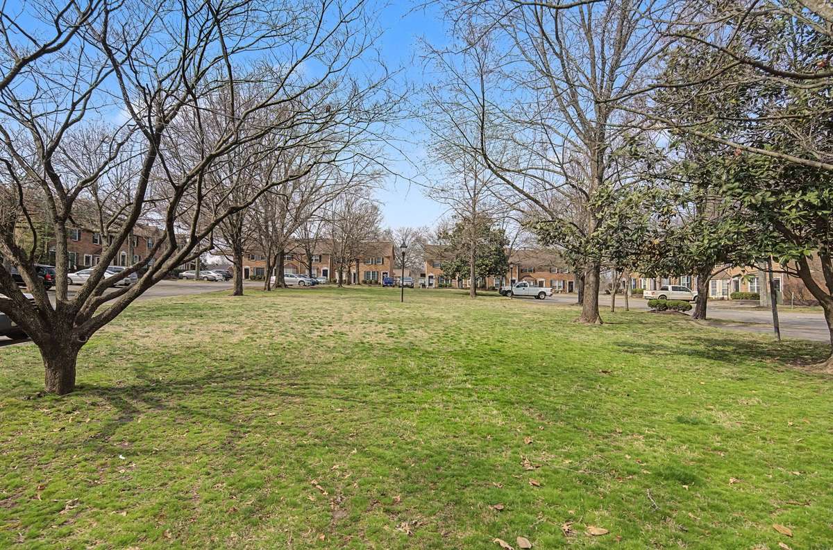 Enjoy a lush, open green space with large trees that provide shade during hot summers and enhance the area's aesthetic appeal.