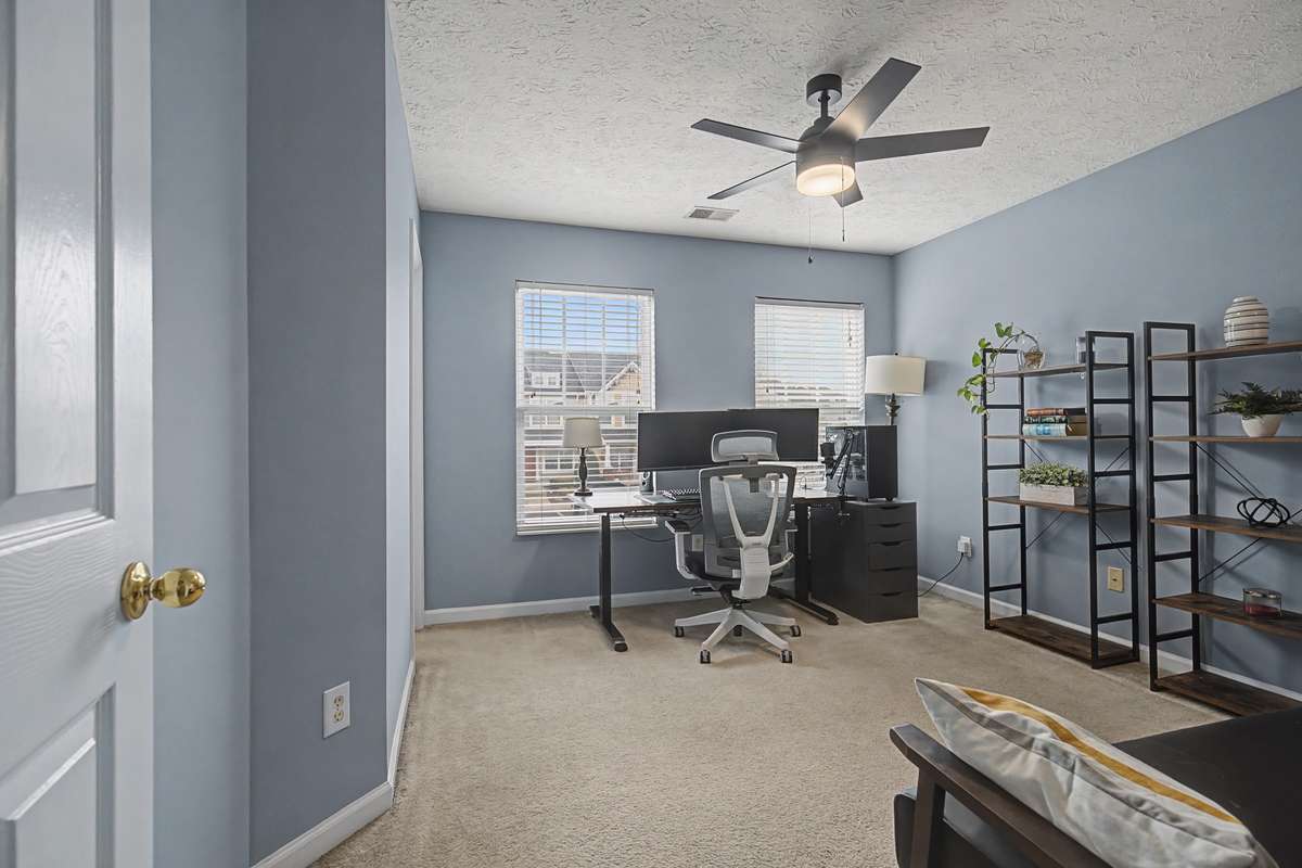 Bedroom #2 is currently being used as an office.  It features a NEW CEILING FAN/LIGHT, ENSUITE and WALK-IN CLOSET.