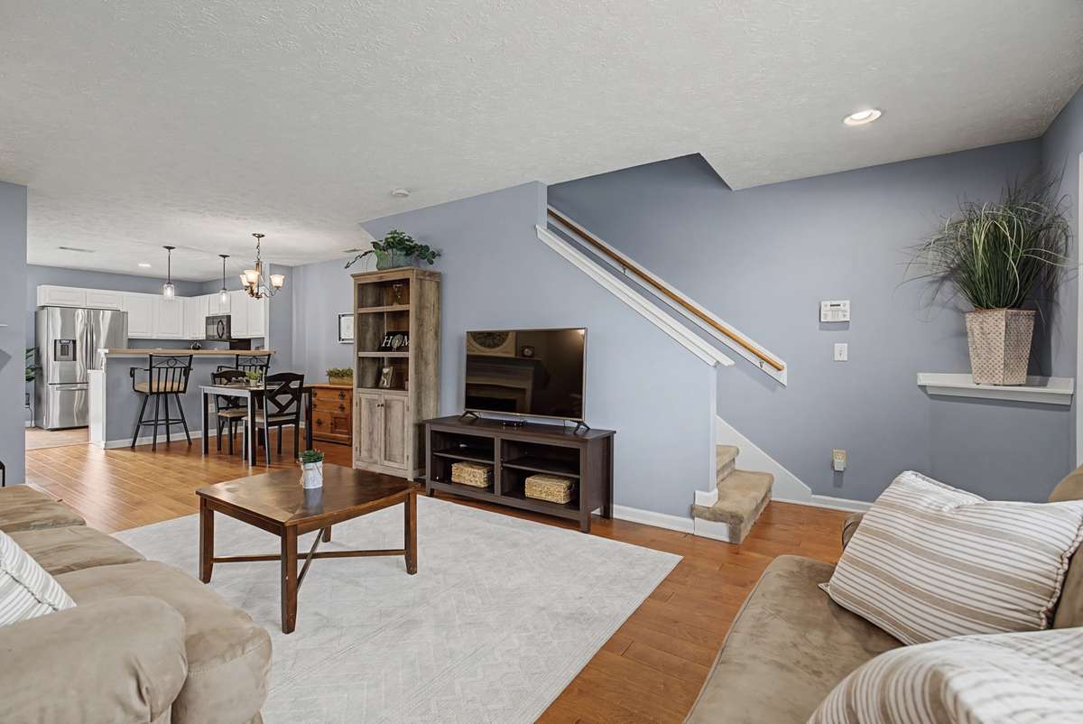 The interior was JUST PAINTED throughout with Sherwin Williams Morning Fog.