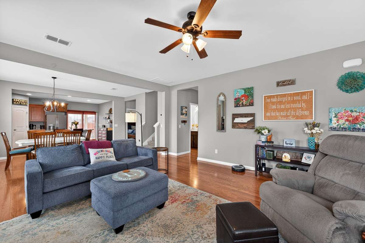 Open floor plan on the main floor