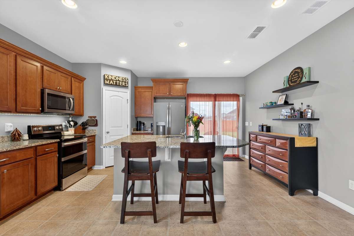 Bright open kitchen