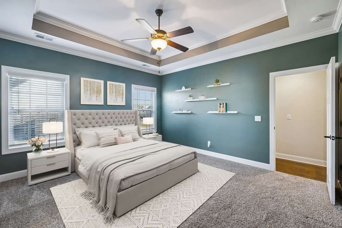 Virtually Staged Master Bedroom
