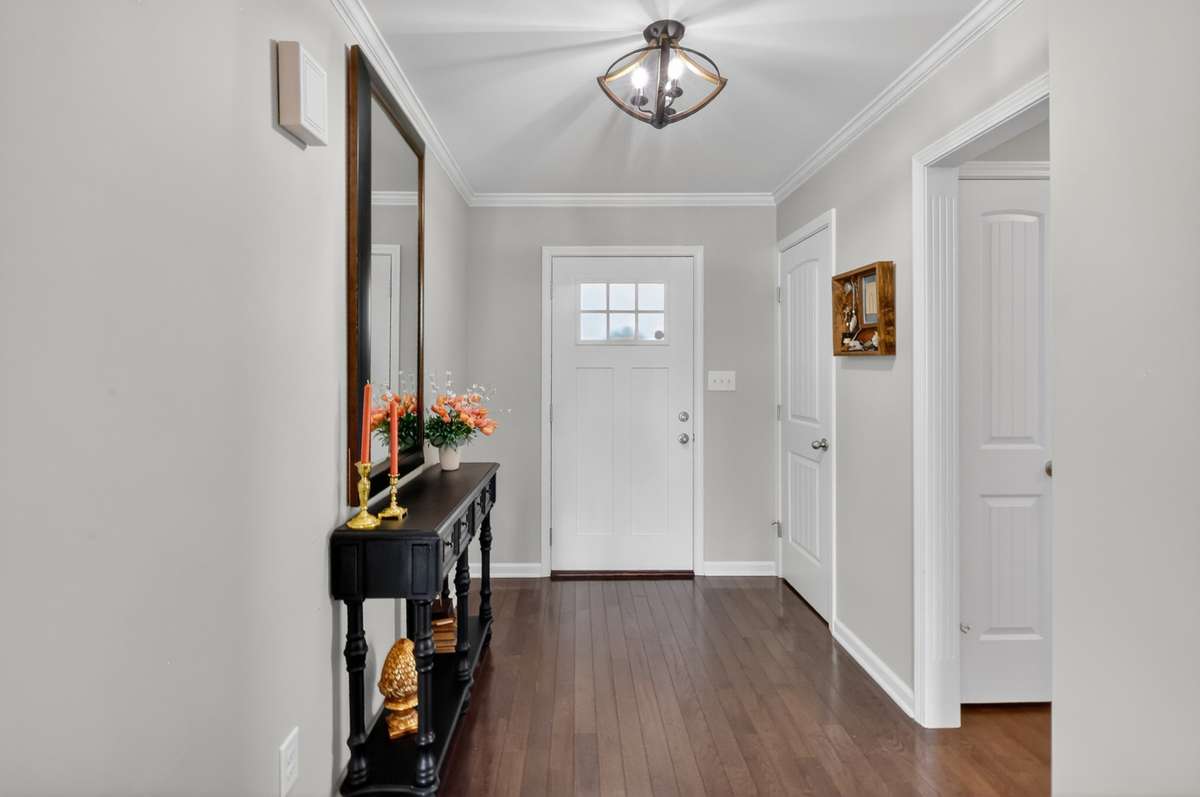 Nice foyer with a coat closet