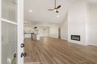 Vaulted Family Room with Electric Fireplace