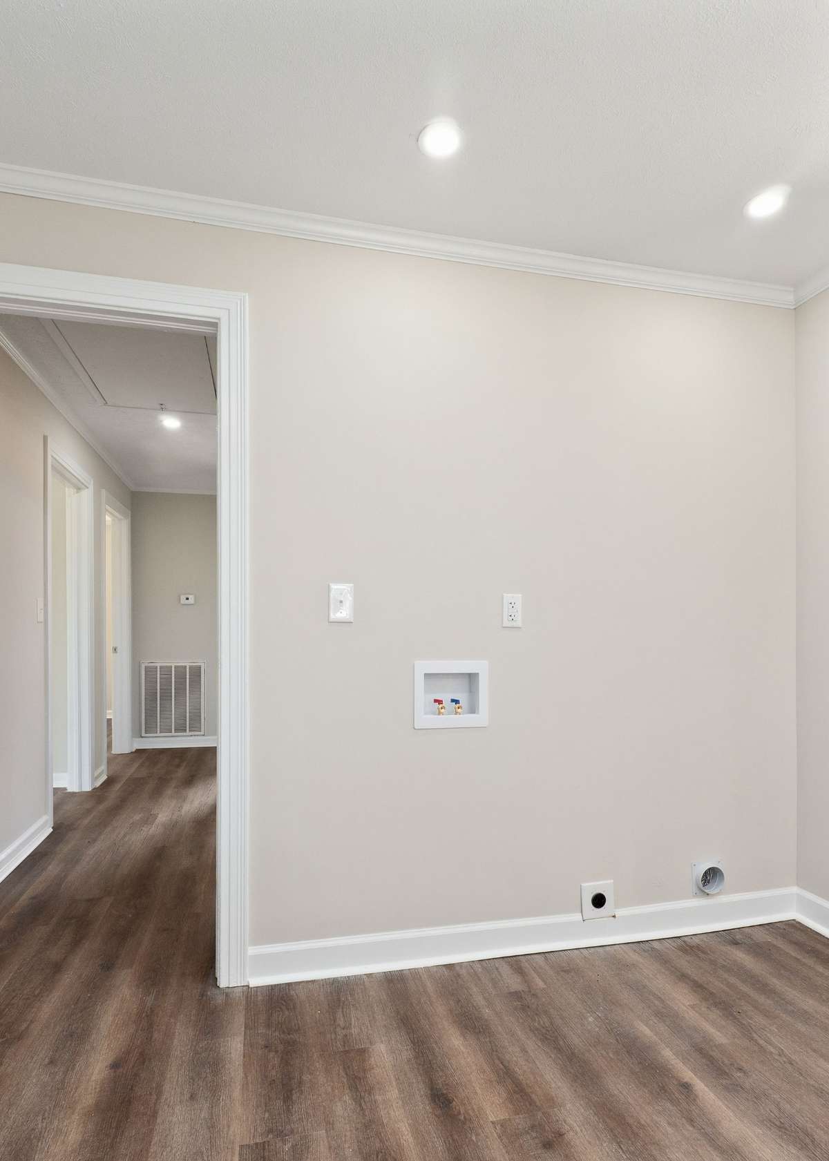 The laundry area.