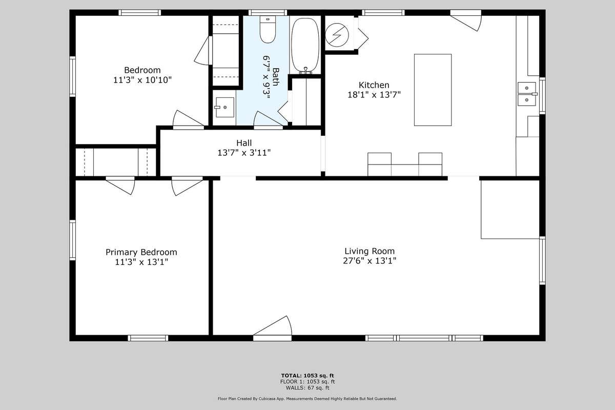 The floor plan for the home.
