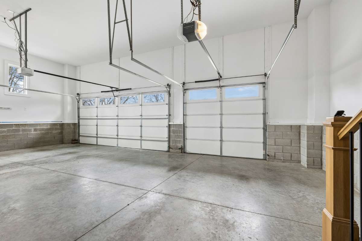 Oversized 3 car garage.