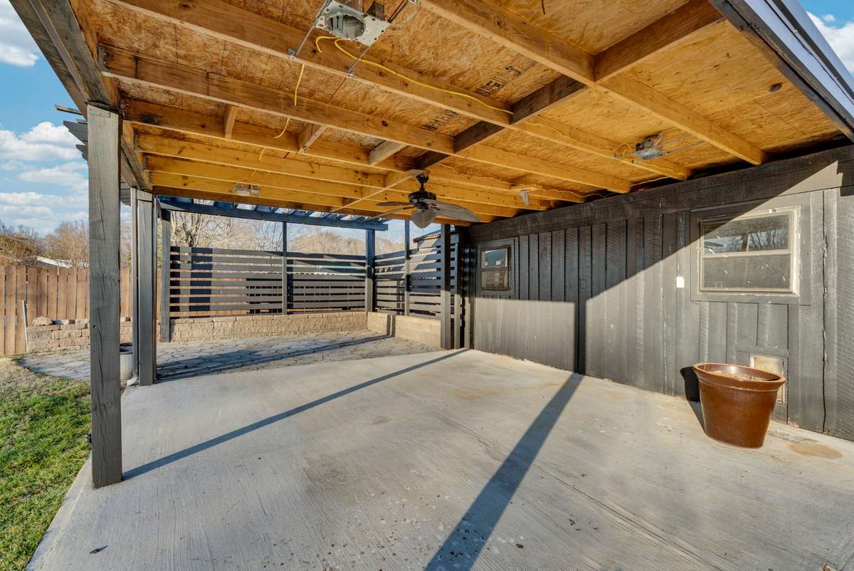 Custom Pergola entertainment area
