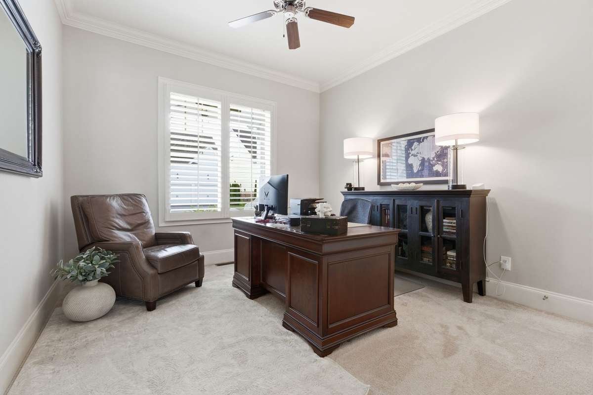 Second Bedroom on main level is used as an office with attached full bath