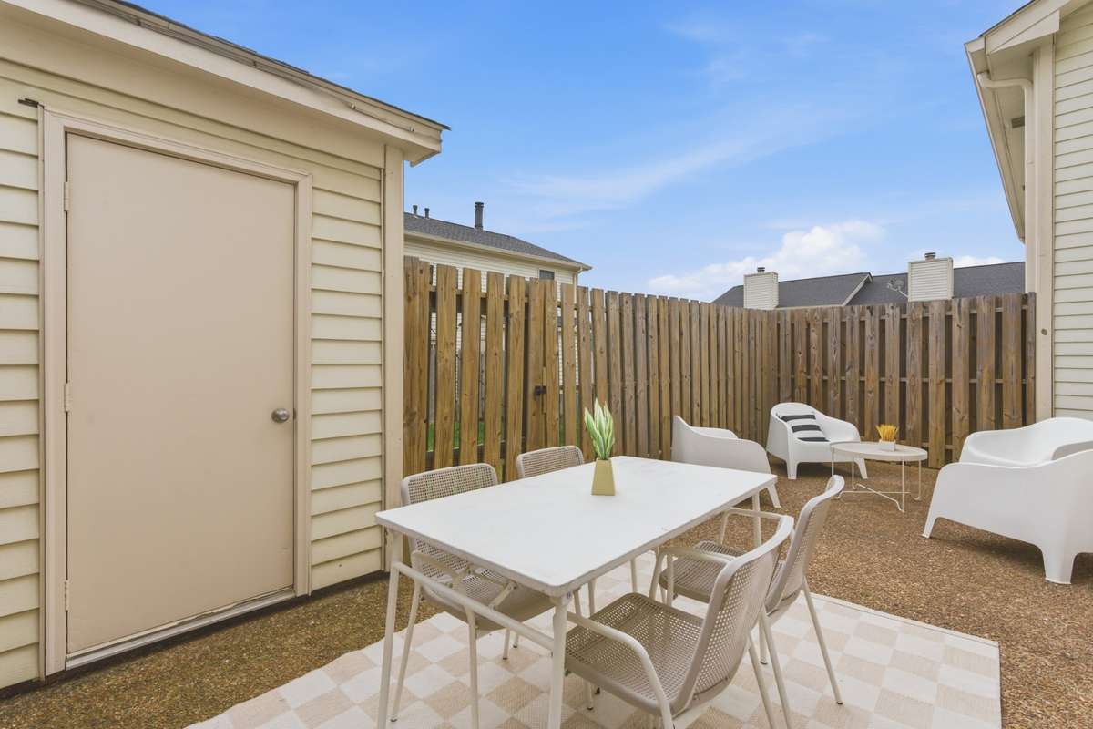 Great storage closet on your patio.