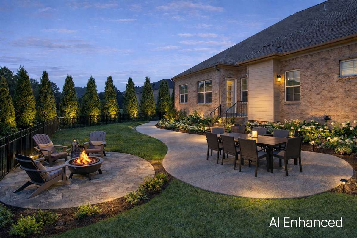 AI enhanced to show possibilities in back yard