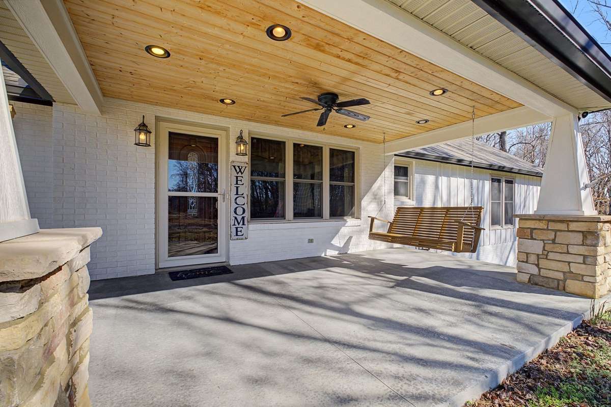 LONG Covered Front Porch