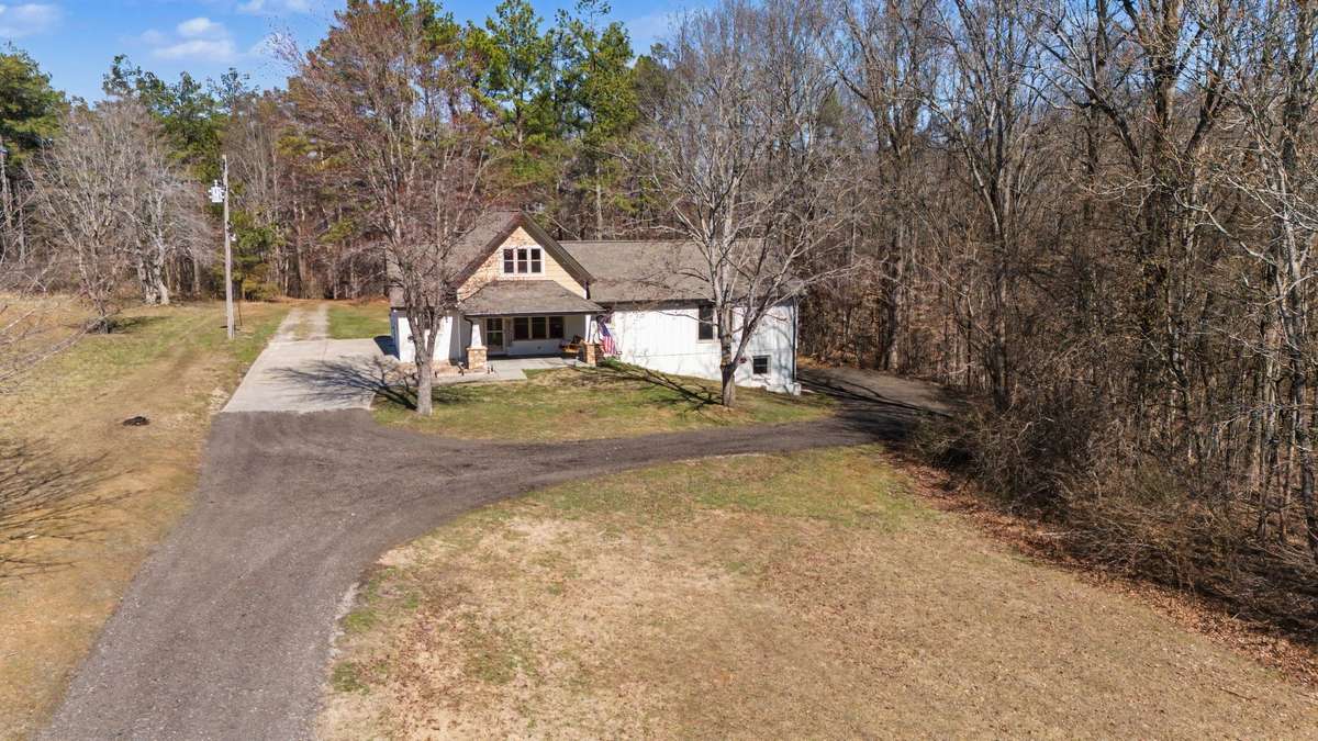 CRAFTSMAN Style Home sits way off the Road w/ Stunning Views out the Front Door