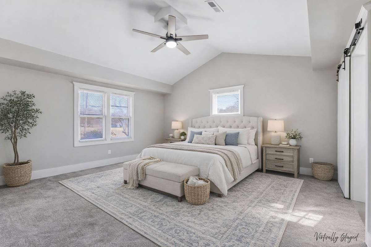 virtually staged to show the potential of the space