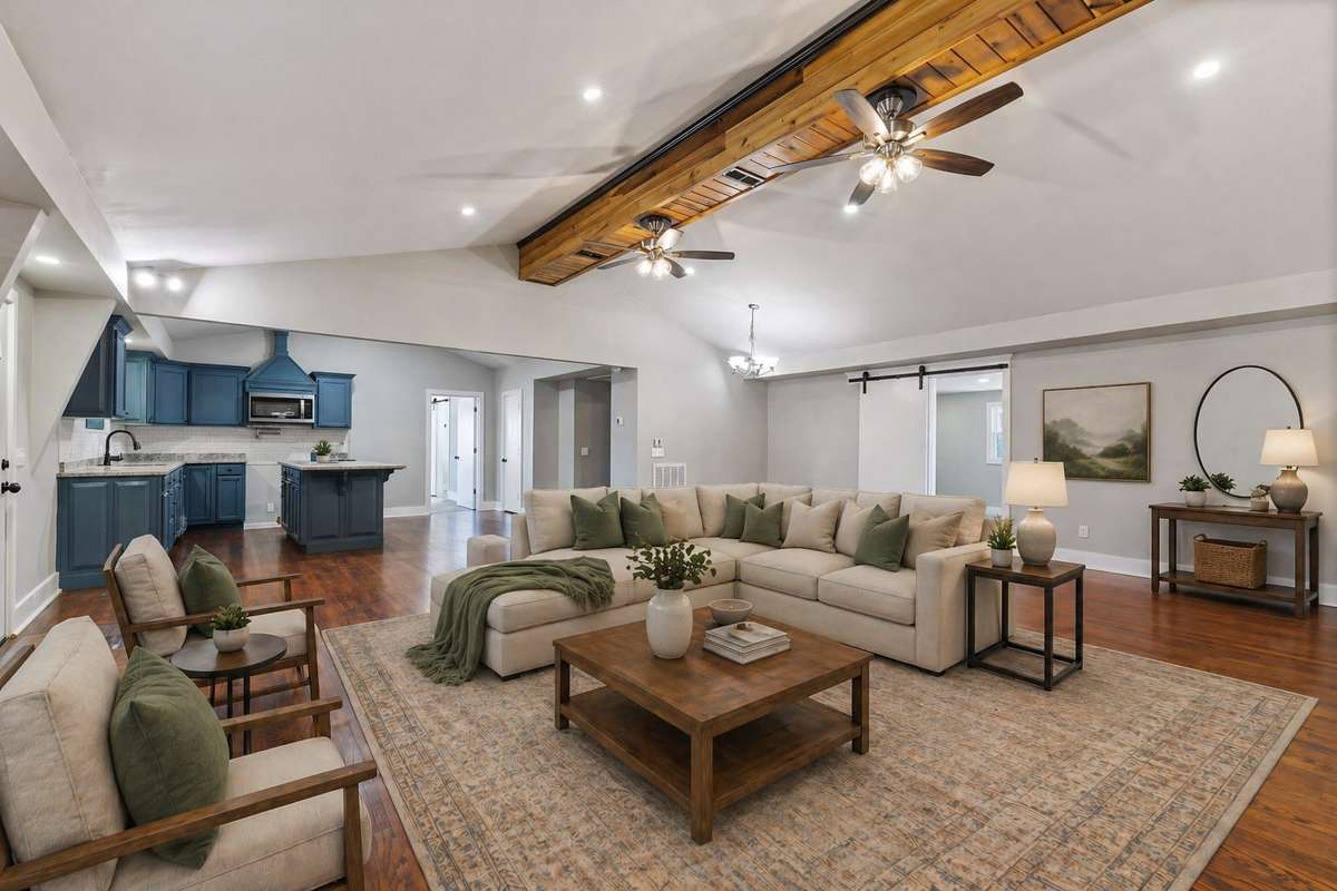 virtually staged to show the potential of the space