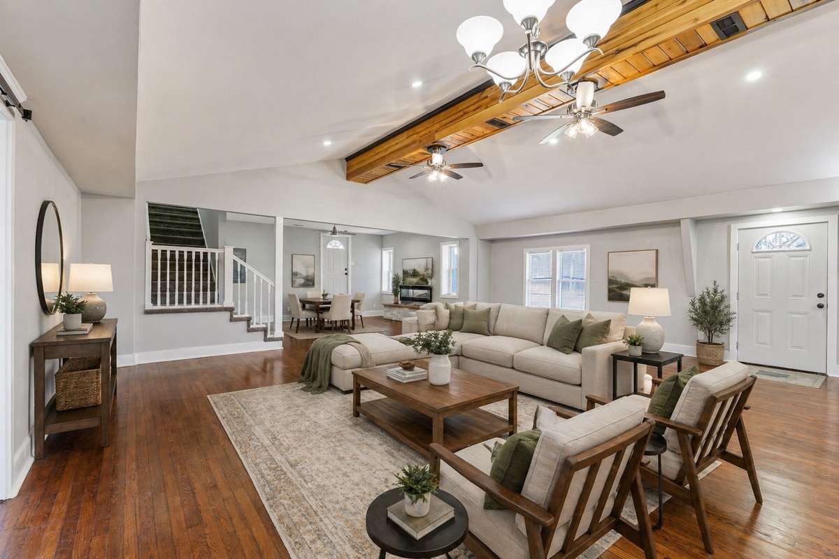 virtually staged to show the potential of the space