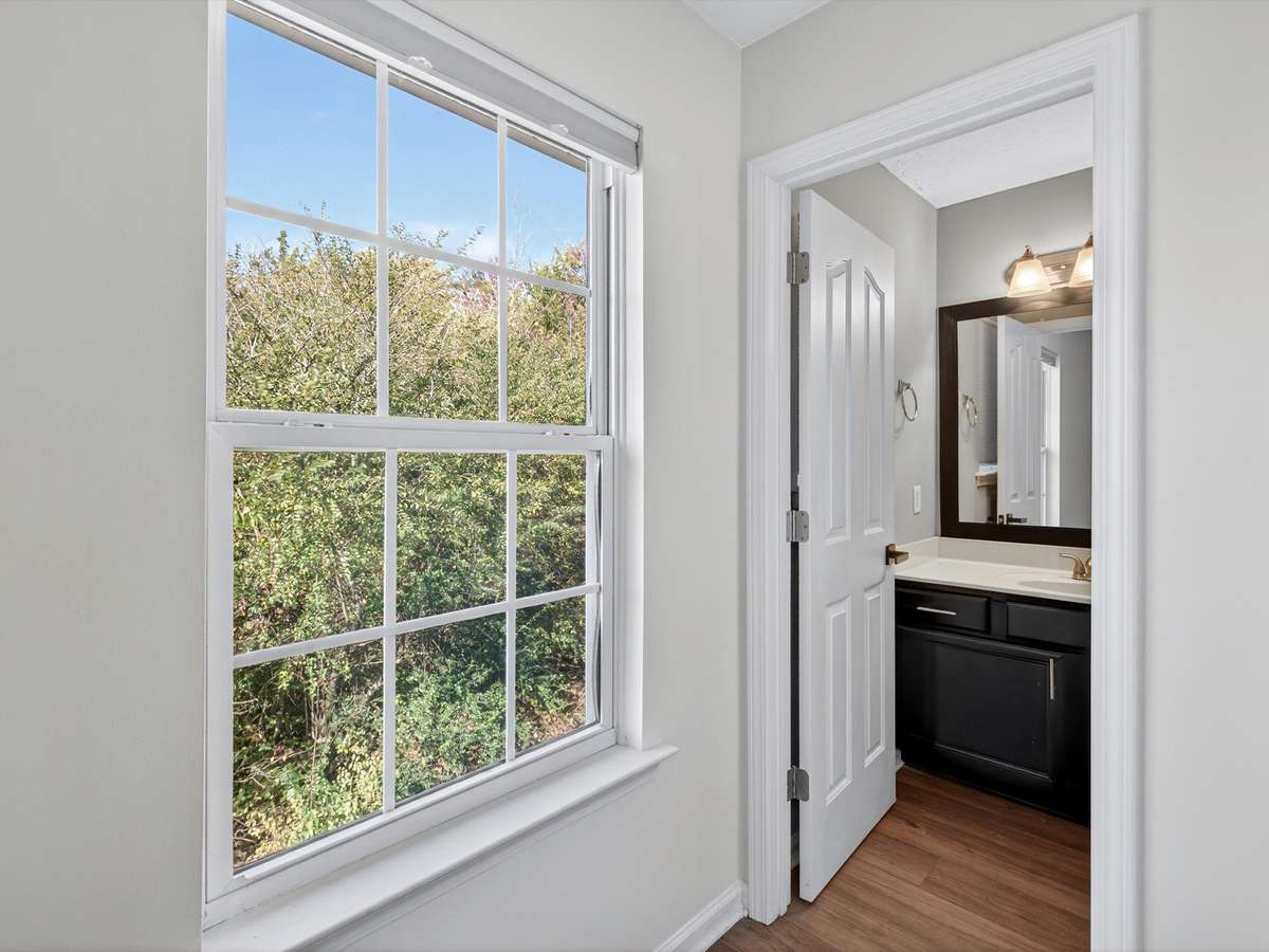 Wooded views provide privacy