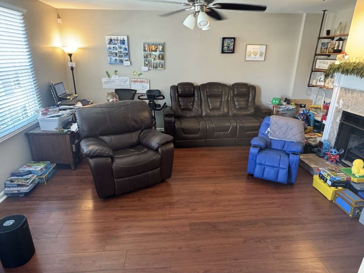 Living Room with Electric Fireplace