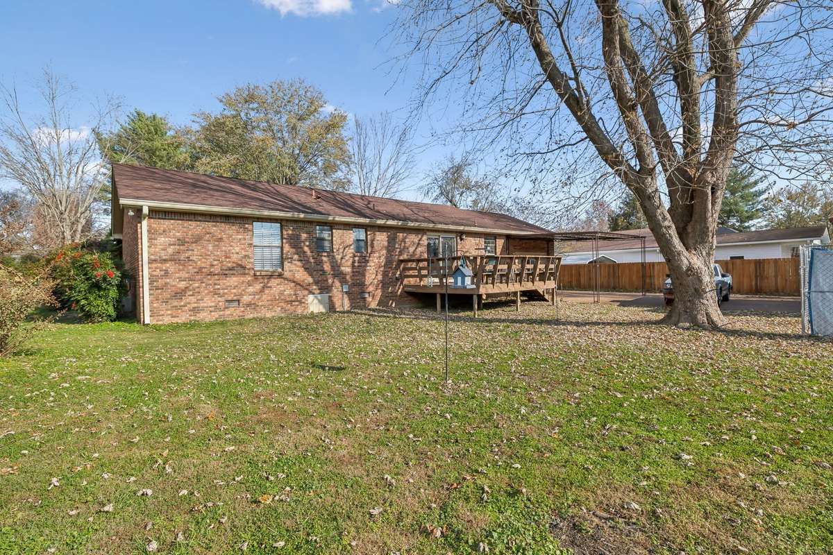 Expansive yard with room for gardening, play, and pets.