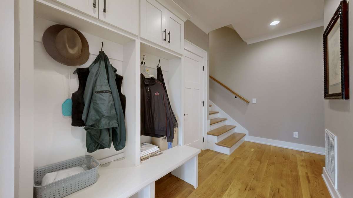 Custom mud room.