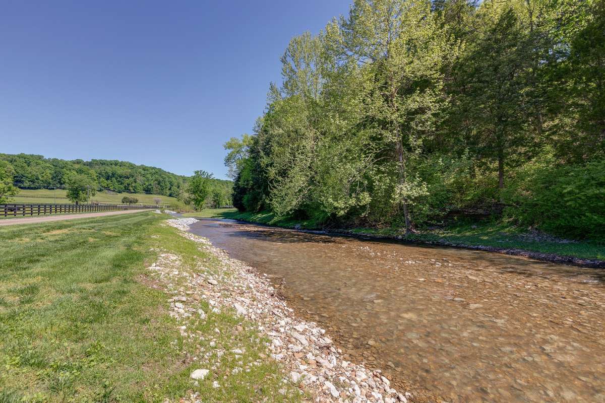 Our prized creek that meanders through Leipers Fork village