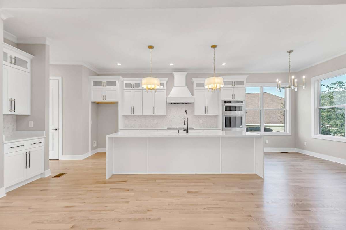 another view of the kitchen. Counters and cabinets galore!