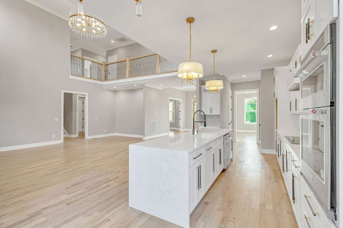 kitchen is open to living room and has easy access to the dining room through the butler's pantry area
