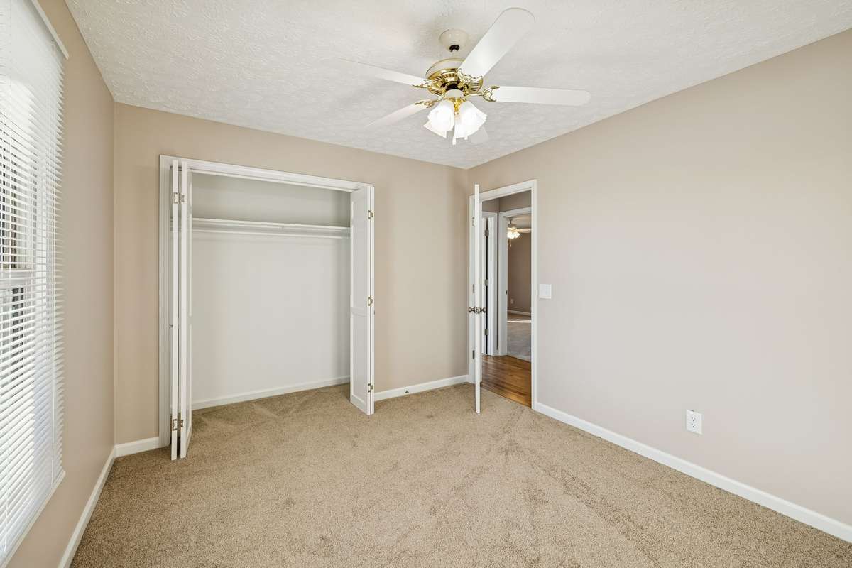 Two of three bedrooms...