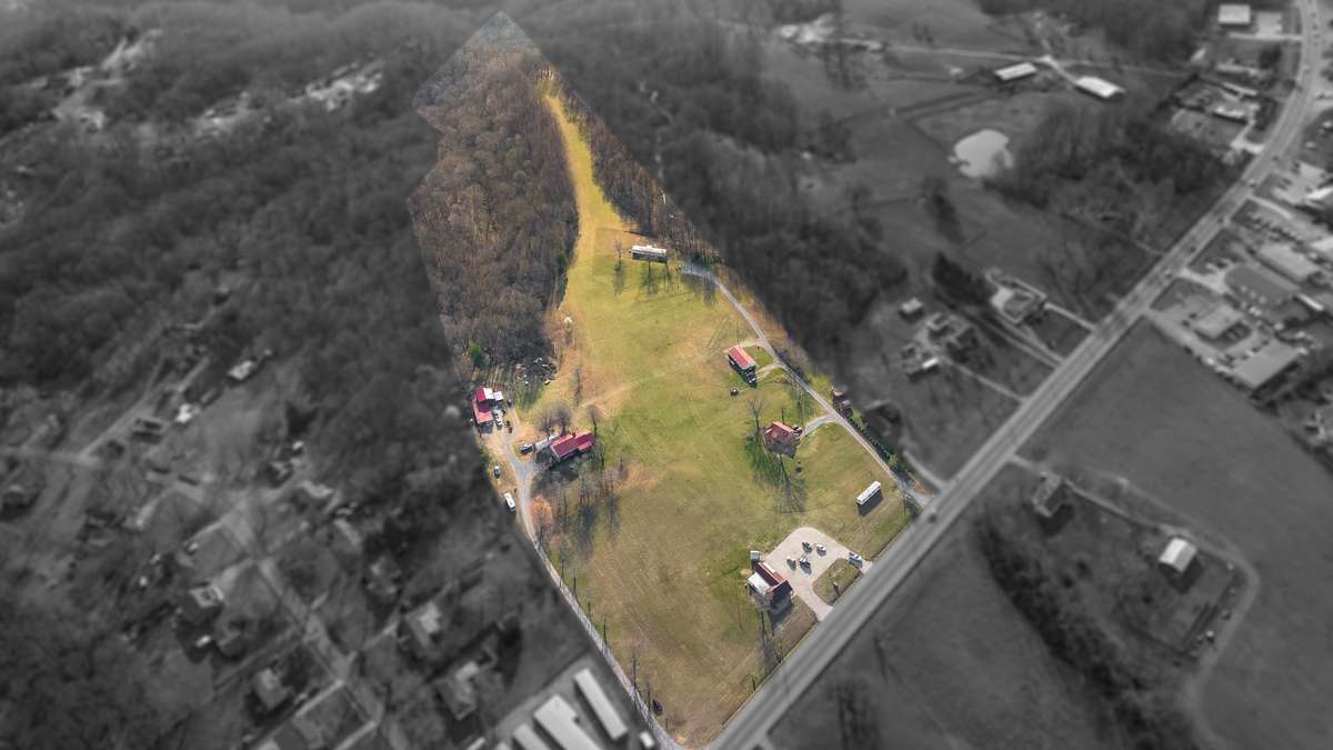 Ariel view showing property line