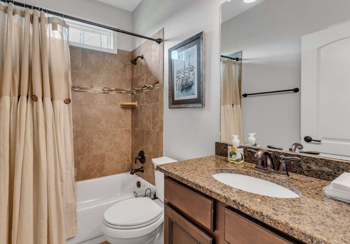 Guest Bath on Main Floor 
Connected to Bedroom