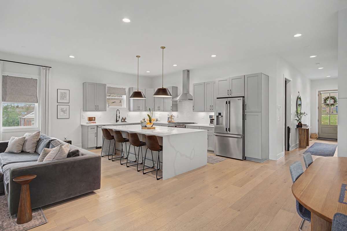 Large Kitchen with an Extra-Large Island Offering Seating for Four--Perfect for Casual Dining or Gathering