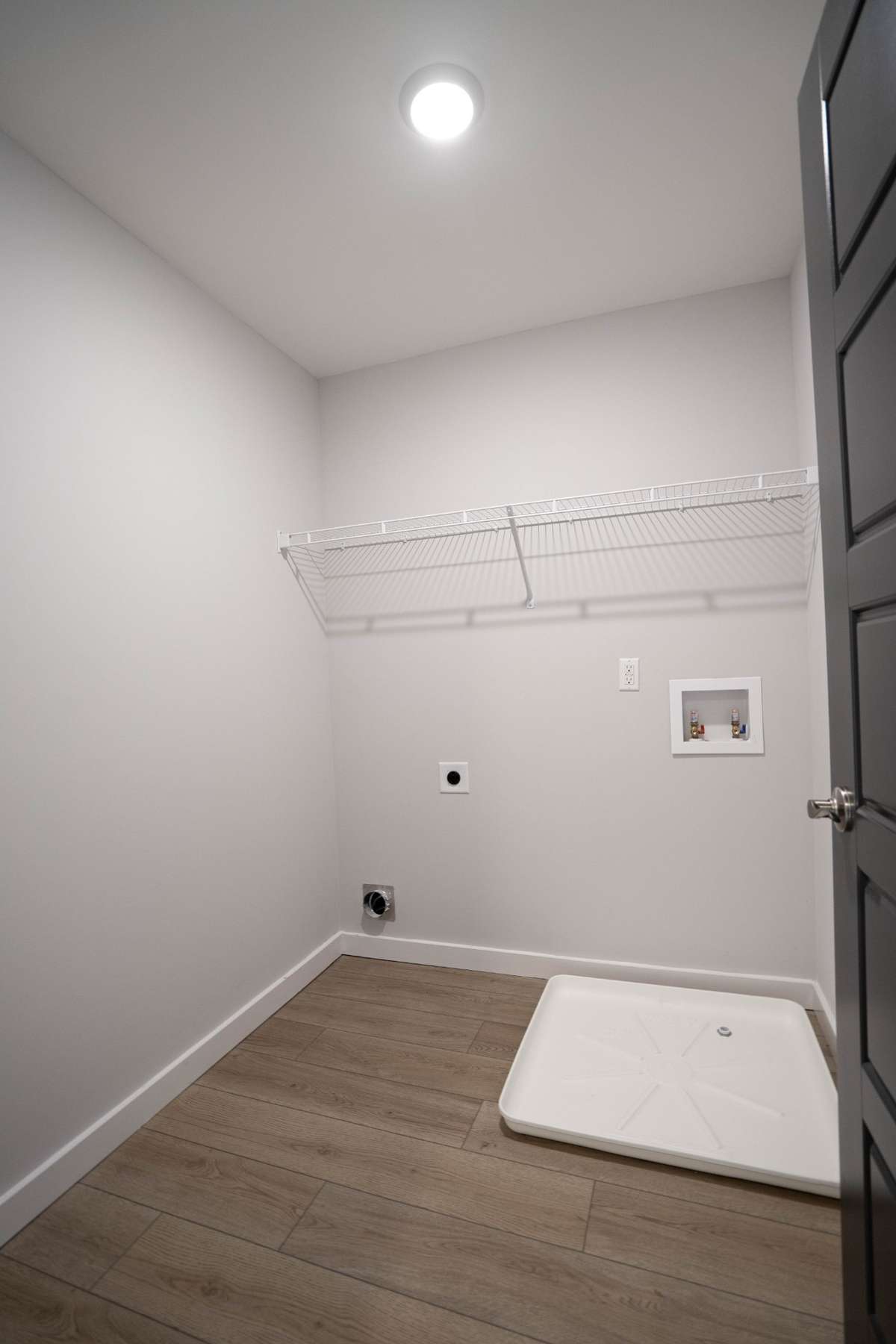 Laundry area for full size washer/dryer