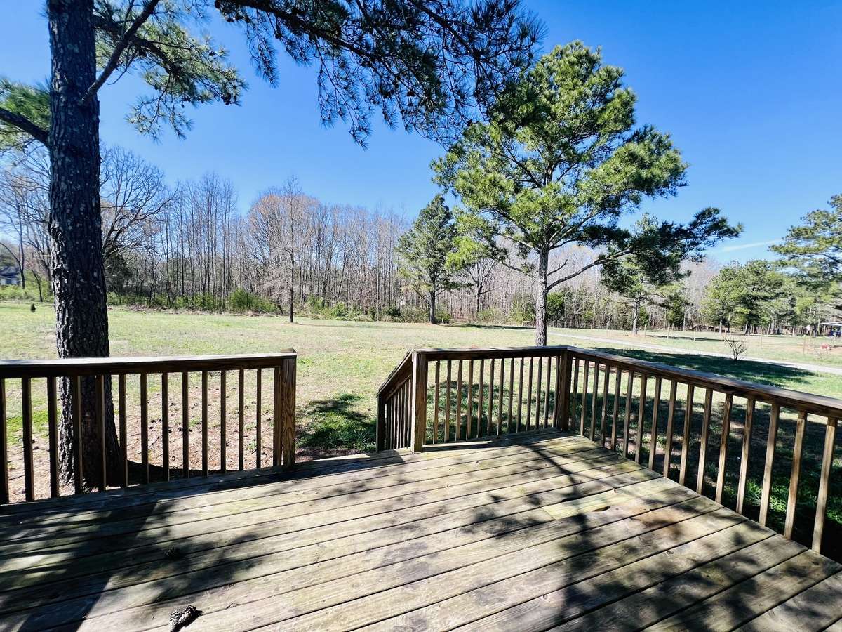 Deck on back for relaxing