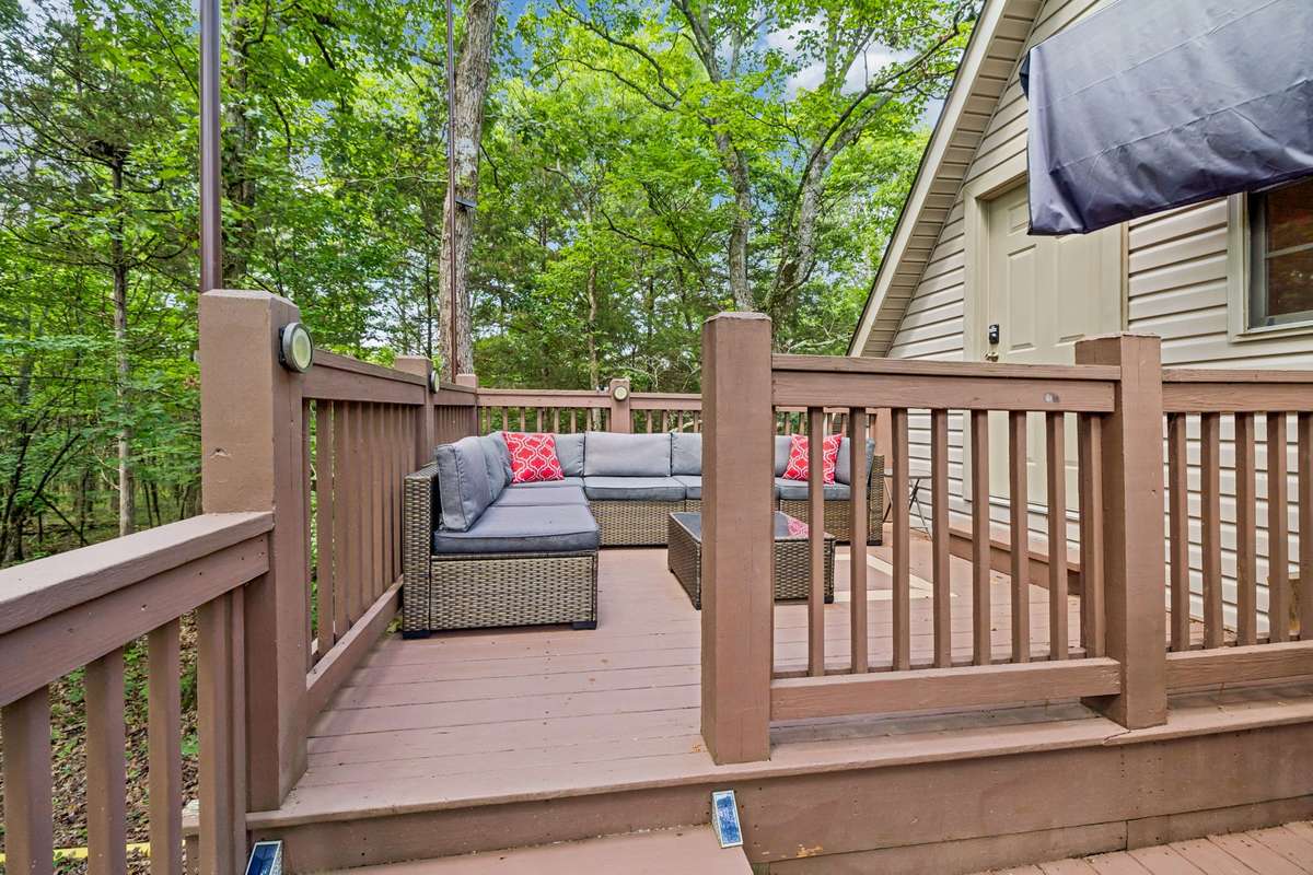 Finished deck outside of shop!