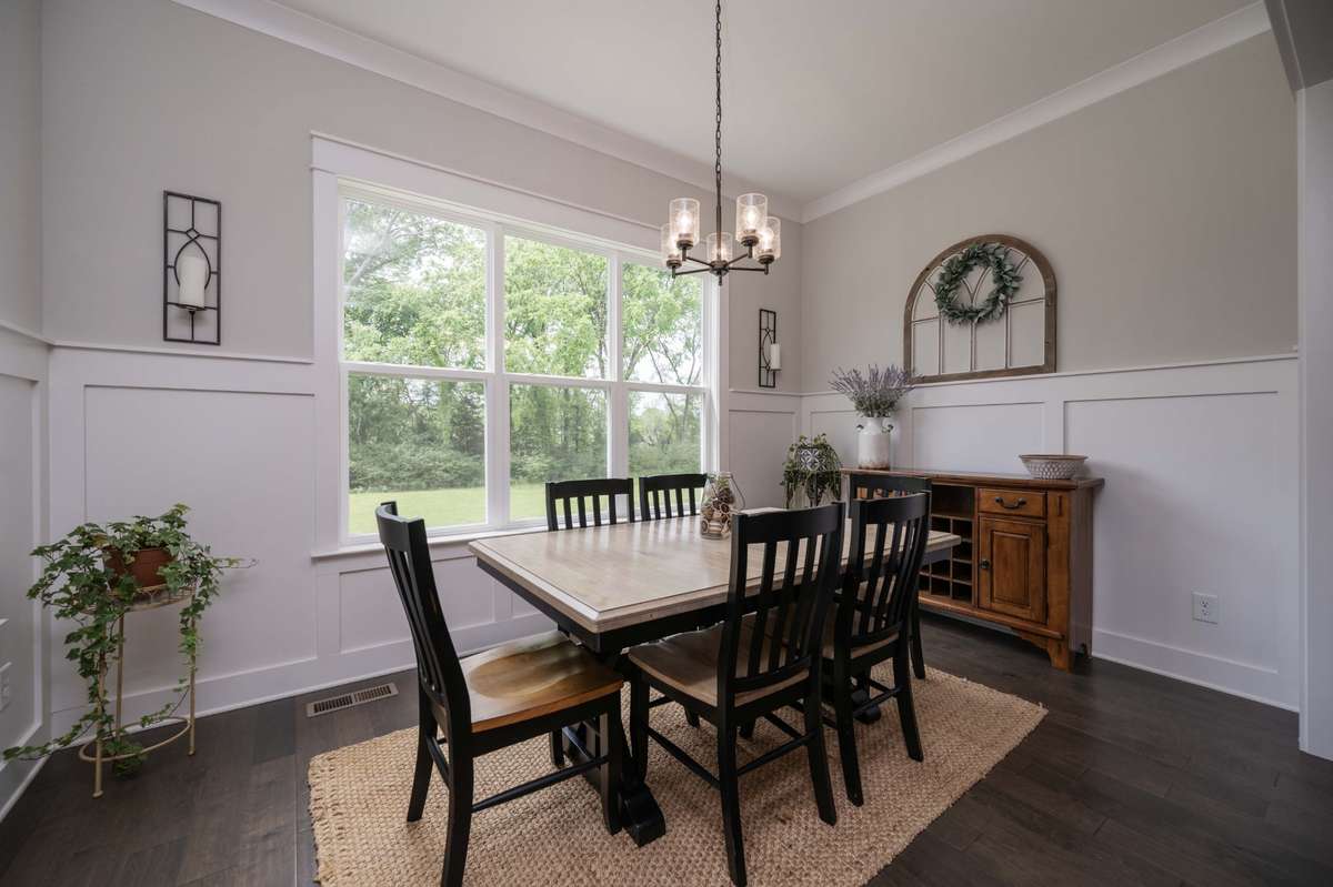 Dining Room has view of the woods