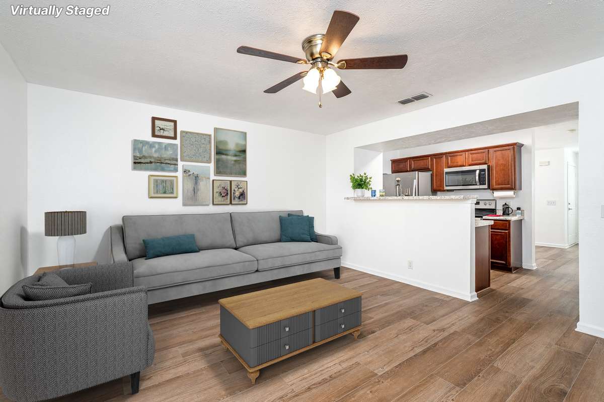 Virtually staged Living Room