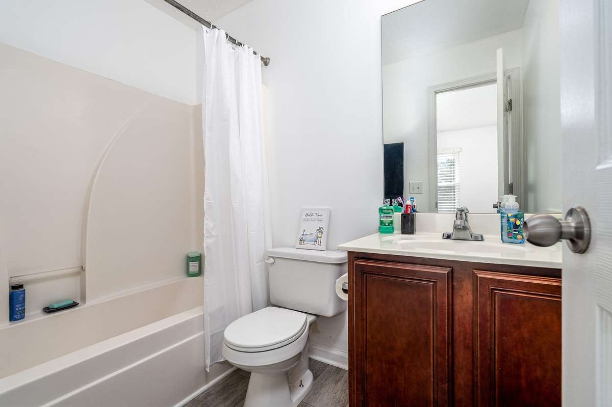 Primary Bath also has new LVP flooring