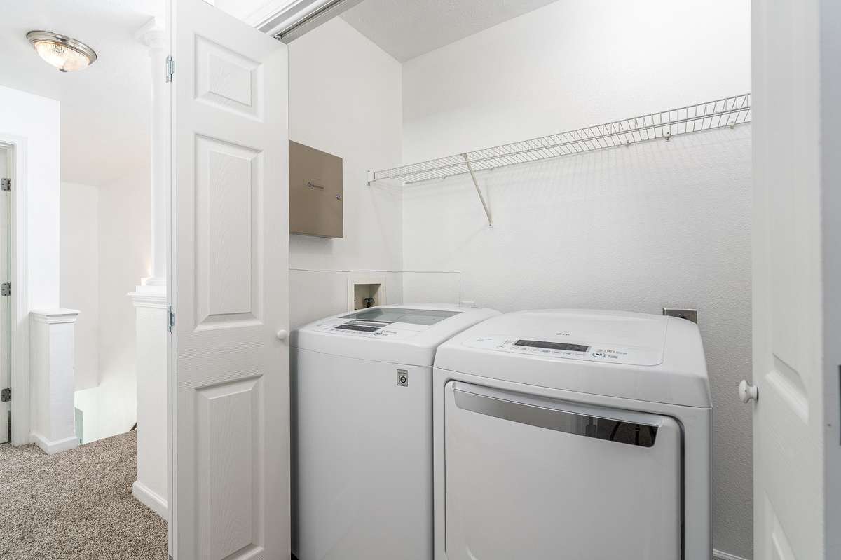 Even comes with a washer & dryer!