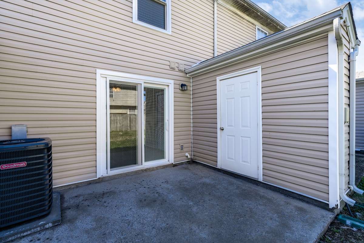 Patio in the back also has spacious Storage Room