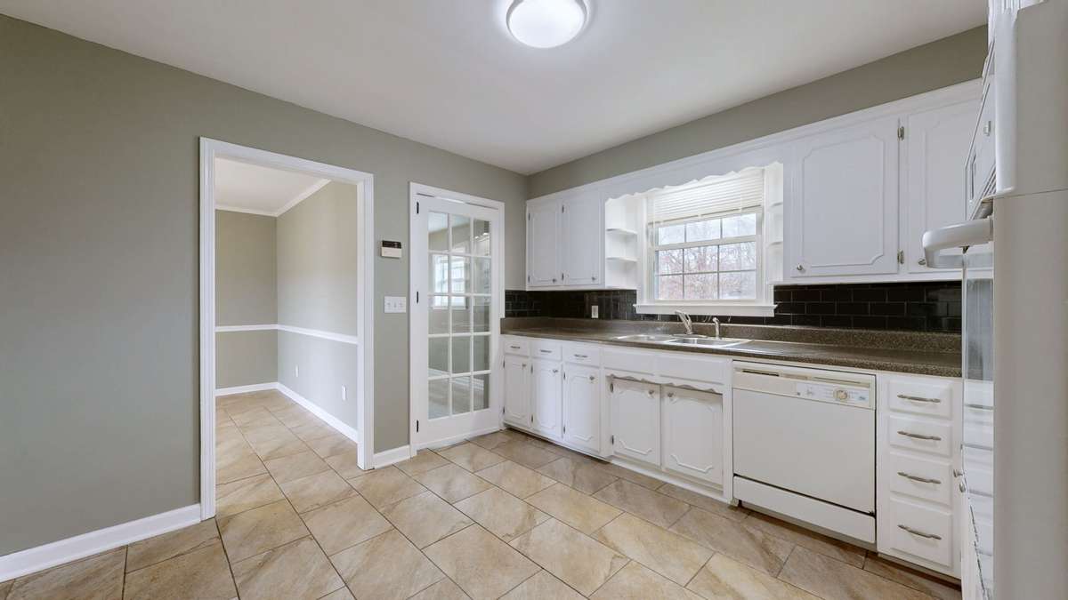 tile in kitchen and formal dining room
